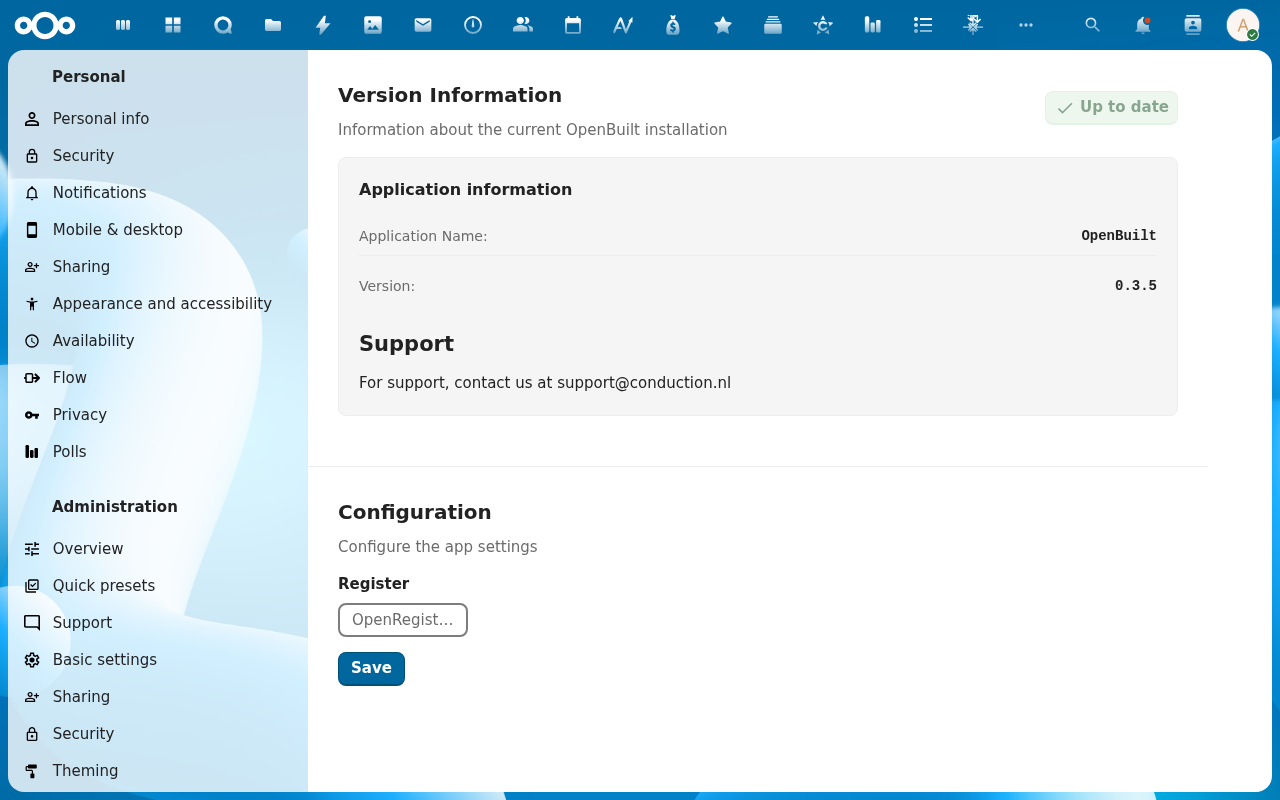 Configuration saved