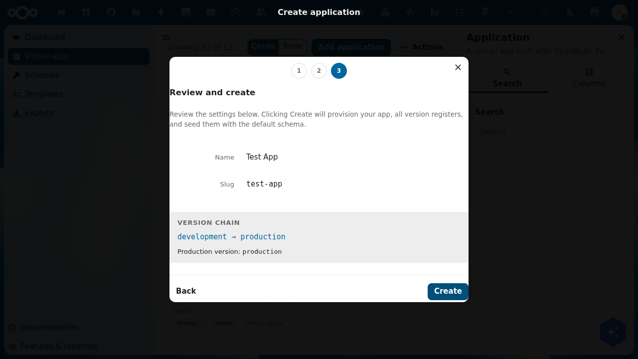 Wizard step 3, review and create